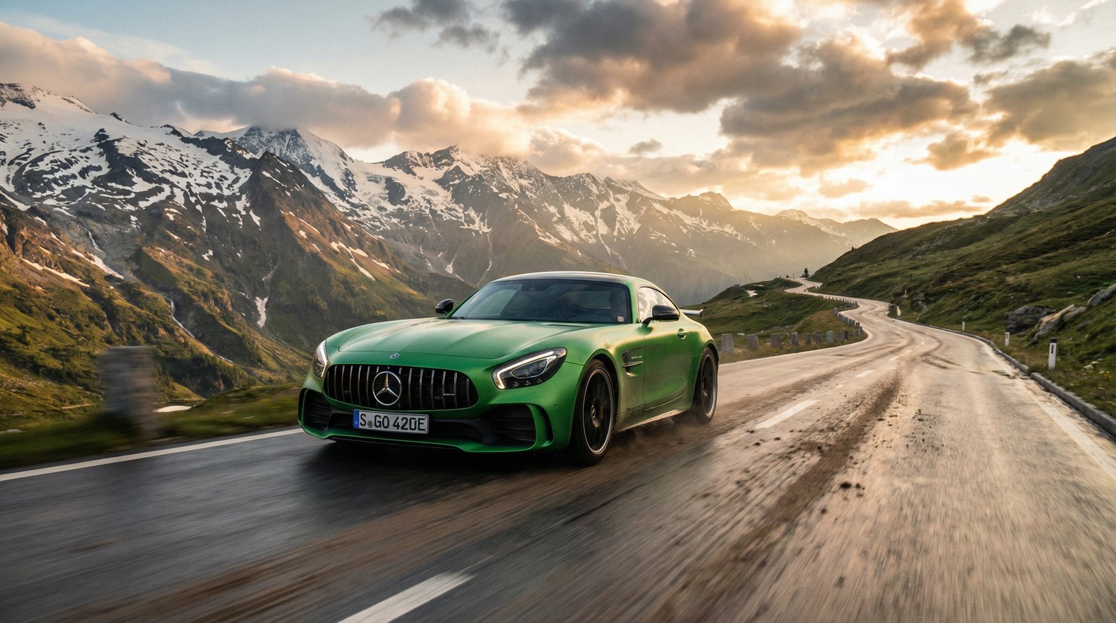 四虎奔驰AMG山路视频